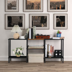 Modern 55inch TV Stand with Power Outlets, Media Console Center for Bedrooms up to 50inch, Entertainment Center with Storage Shelves, Black,