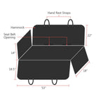 Waterproof Dog Seat Cover Hammock, Scratch-Proof Nonslip Pet Back Seat Protector for Cars, Trucks & SUVs