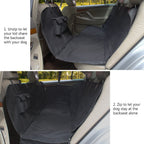 Waterproof Dog Seat Cover Hammock, Scratch-Proof Nonslip Pet Back Seat Protector for Cars, Trucks & SUVs