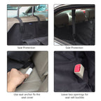 Waterproof Dog Seat Cover Hammock, Scratch-Proof Nonslip Pet Back Seat Protector for Cars, Trucks & SUVs