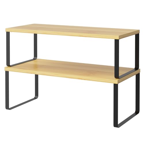 4-Piece Premium Kitchen Cabinet Shelf Risers â€“ Expandable Pantry & Countertop Storage Solution