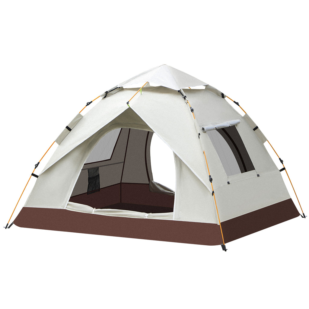 4-Person Automatic Pop-Up Camping Tent, Waterproof Lightweight Outdoor Tent for Backpacking & Beach