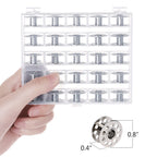 25 Pcs Metal Sewing Machine Bobbins with Case, Stainless Steel Coils for Most Household Sewing Machines