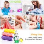Complete Household Sewing Thread Set, All-Purpose Polyester Threads with Portable Storage Case