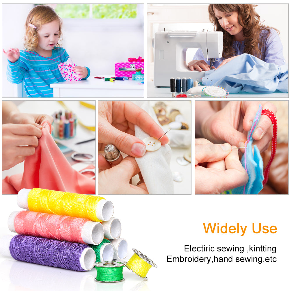 Complete Household Sewing Thread Set, All-Purpose Polyester Threads with Portable Storage Case