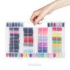 64 Pcs Premium Sewing Thread Kit, Mixed Colors Polyester Thread Spools & Bobbins for Sewing Machine & DIY