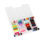 64 Pcs Premium Sewing Thread Kit, Mixed Colors Polyester Thread Spools & Bobbins for Sewing Machine & DIY