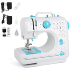 Household Sewing Machine with 12 Built-in Stitches, Portable Multi-Functional Mending Machine for Adults