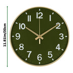 12 Inch Rose Gold Silent Wall Clock - Modern Minimalist Non-Ticking Clock for Living Room, Bedroom, Kitchen, Battery Operated, Large Easy-to-Read Display