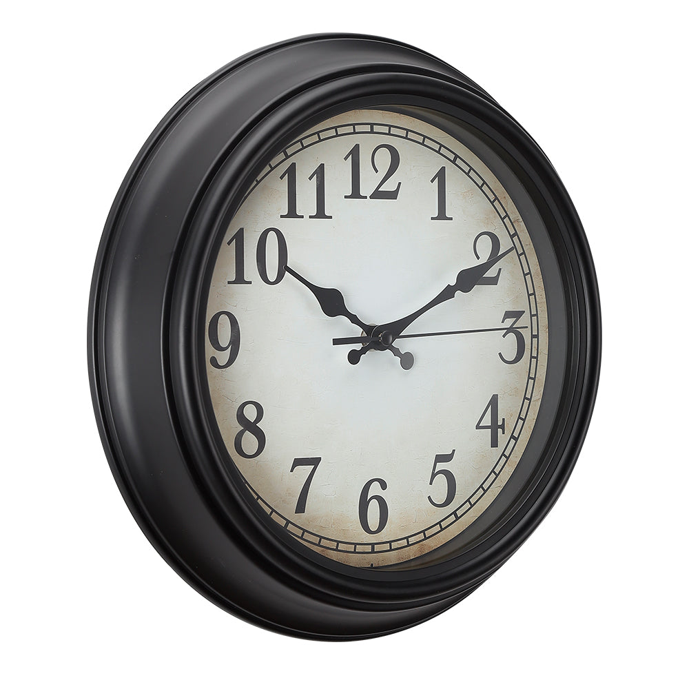 12 Inch Rose Gold Silent Wall Clock - Modern Minimalist Non-Ticking Clock for Living Room, Bedroom, Kitchen, Battery Operated, Large Easy-to-Read Display