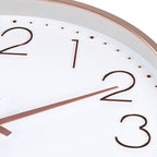 10 Inch Black, Rose Gold Wall Clock Battery Operated Silent & Non-Ticking Wall Clock for Home Office Bathroom, Living Room, Kitchen