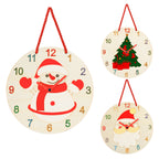 Kids DIY Hand Painted Wood Wall Clock, Creative Craft Kit with Paint Set for Children