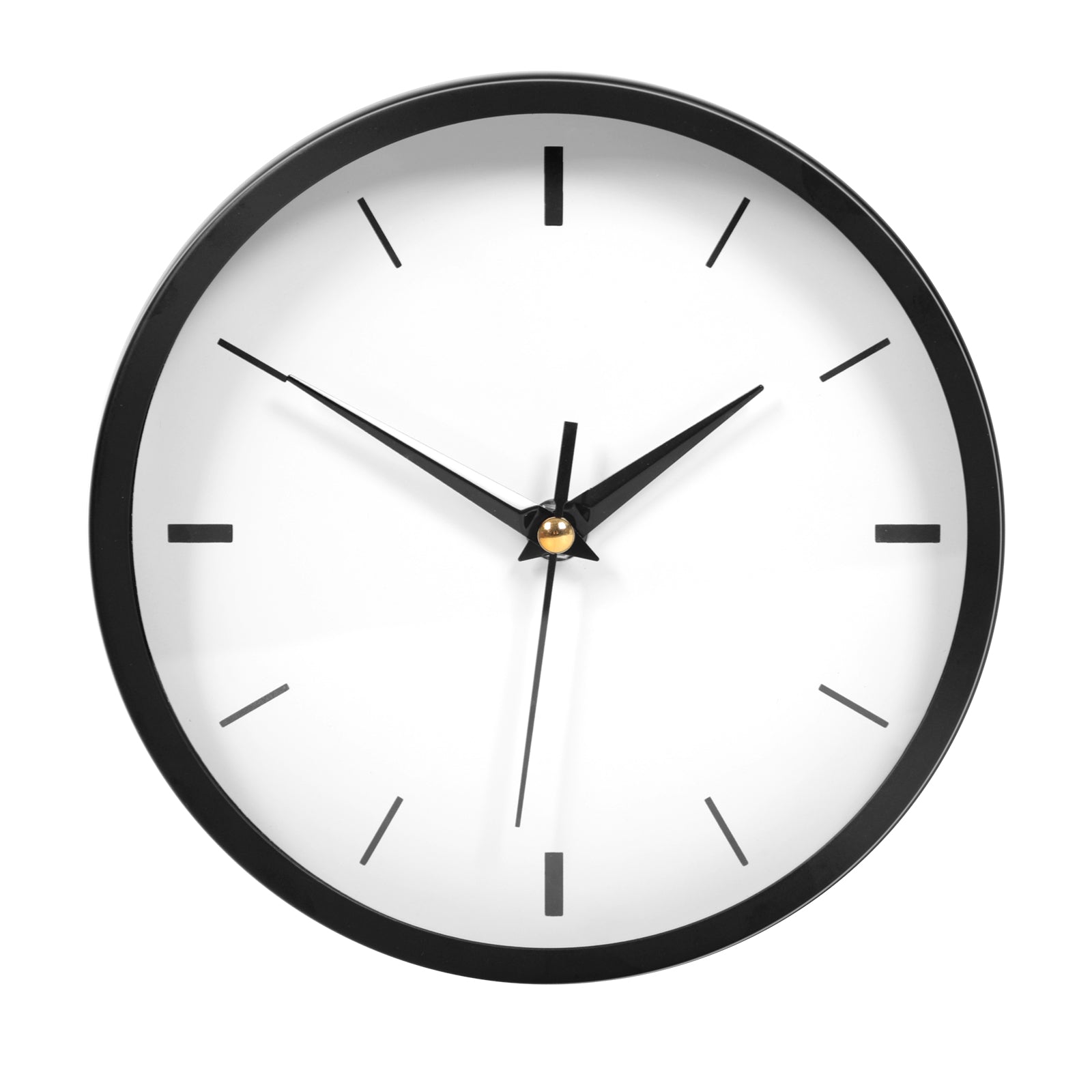 8-Inch Silent Wall Clock - Non-Ticking Modern Battery Operated Small Clock for Bedroom, Kitchen & Office (White),