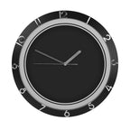 12-Inch Modern Black Wall Clock - Silent Battery Operated Large Decorative Clock for Living Room & Farmhouse,
