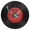 1*8inch Vinyl Record Wall Clock - Creative Retro Music Record Decorative Clock - Silent Non-Ticking for Music Lovers