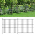 4-Pack Decorative Garden Fence, 24"H x 10ft L Metal Animal Barrier Fencing for Rabbits & Dogs