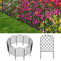 Decorative Lattice Garden Fence - Square Rustproof Metal Wire Fencing - Animal Barrier for Patio & Flower Beds,