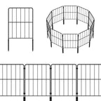 35-Pack Square Garden Fence, 22"H x 37ft L Rust-Resistant Metal Animal Barrier for Large Yards