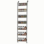 8-Tier Over The Door Pantry Organizer, Detachable Metal Hanging Spice Rack for Kitchen & Bathroom