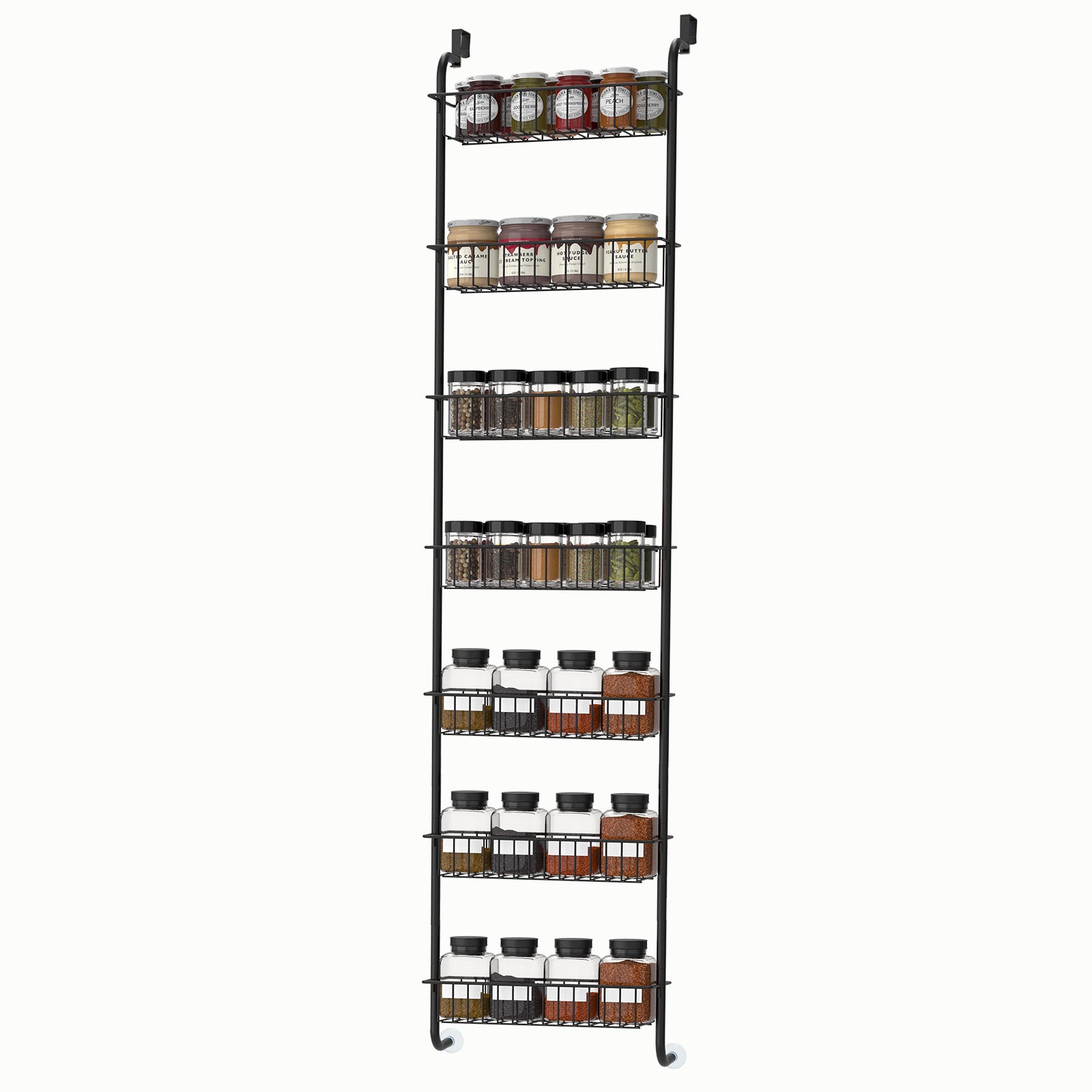 8-Tier Over The Door Pantry Organizer, Detachable Metal Hanging Spice Rack for Kitchen & Bathroom