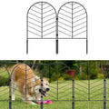 Leaf Pattern Decorative Garden Fence 10-Pack, Plastic Nailing Animal Guardrail & Plant Climbing Trellis