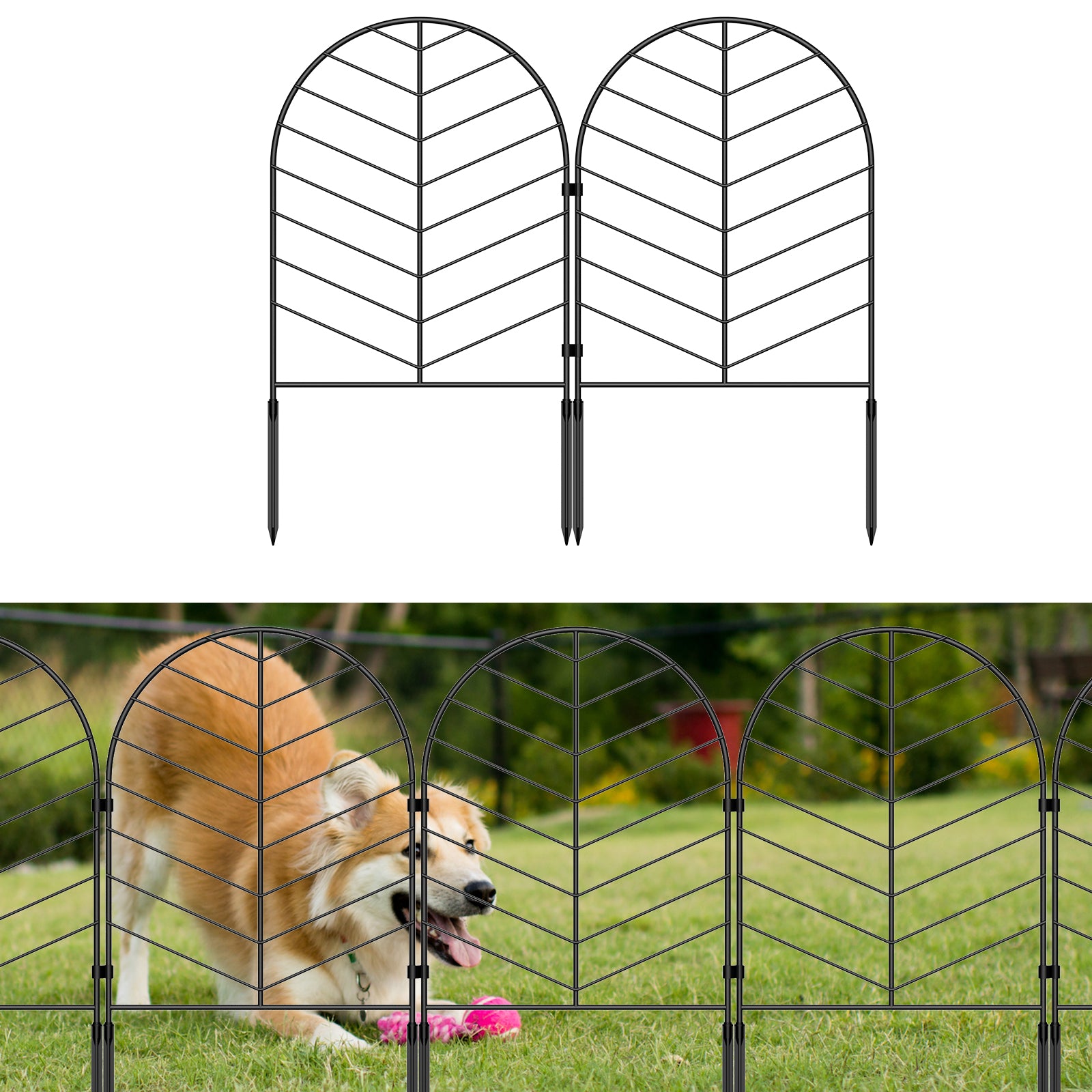 Leaf Pattern Decorative Garden Fence 10-Pack, Plastic Nailing Animal Guardrail & Plant Climbing Trellis