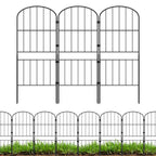 10-Pack Decorative Arched Garden Fence - Rustproof Metal Wire Section - No-Dig Border for Landscape & Flowers,