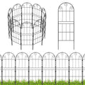 Decorative Scroll Garden Fence - Rustproof Metal Border - No-Dig Animal Barrier for Flower Beds,
