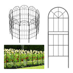Gothic Arch Decorative Fence - Rustproof Metal Animal Barrier - Landscape Edging for Yard & Patio,