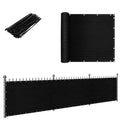 6' x 50' Black Fence Privacy Screen, Heavy-Duty Mesh Windscreen for Backyard & Deck (Zip Ties Included)