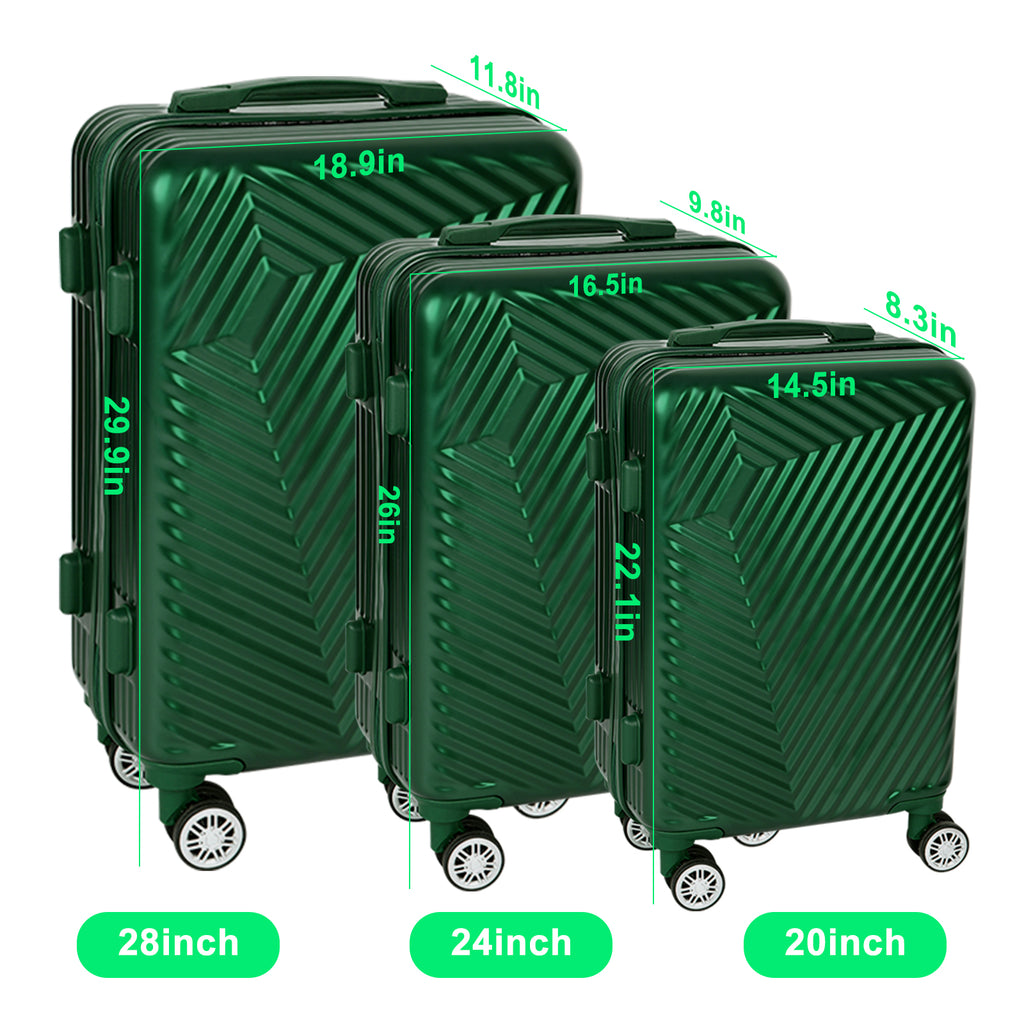 Set of 3 Suitcase Luggage Set Hardshell Travel Bag Trolley Suitcase TSA Lock