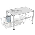 Multi-Functional Kitchen Sink Organizer, Appliance Storage Shelf with Sliding Pull-Out Drawer