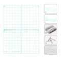 2-Pack Photo Grid Wall Wire Panels, 32" x 23" Blue Grid Wall Decor with Hanging Baskets & Clips