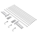 304 Stainless Steel Bathroom Shelf with Towel Bar & 3 Hooks, Wall-Mounted Modern Storage Organizer