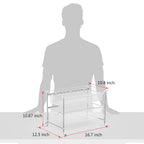 Stackable 2-Tier Sliding Basket Drawer, Heavy-Duty Mesh Under Sink Storage Organizer for Kitchen & Pantry