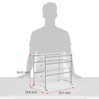 3-Tier Under Sink Organizer with Sliding Drawers, Stackable Mesh Storage Rack for Kitchen Cabinet & Bathroom