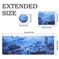 3-Piece Military Combat Desk Mat Set, Tank & Battlefield Extended Gaming Mouse Pad with Coaster