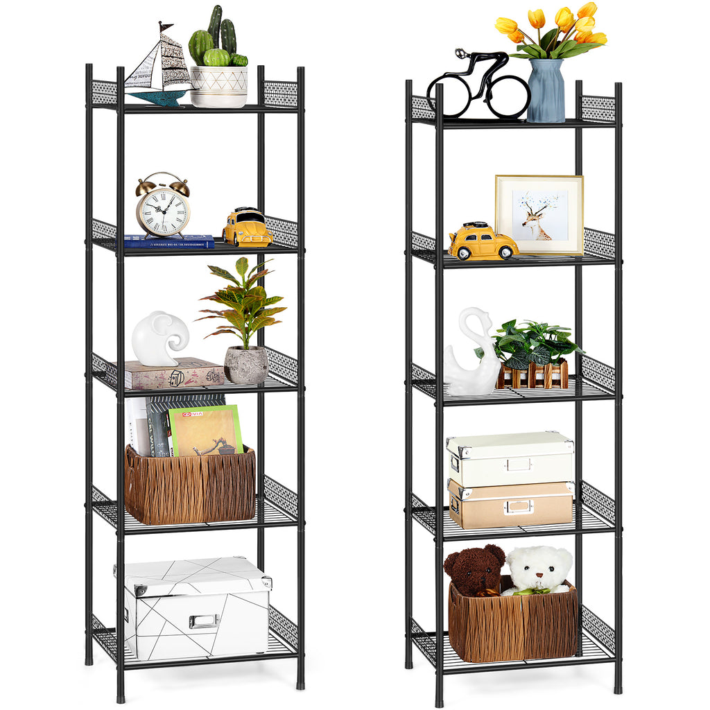 Heavy Duty Wire Shelving Unit - Freestanding Storage Rack for Bathroom, Laundry, Kitchen