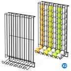 Golf Ball Display Case & Holder (60 Balls), Wall-Mount & Tabletop Steel Storage Rack for Golf Accessories