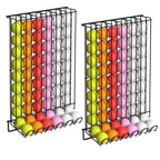 Wall-Mounted and Tabletop 60-Ball Steel Golf Display Rack - Black Storage Organizer for Golfing Accessories