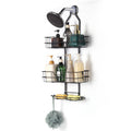 3-Tier Hanging Shower Caddy, Over the Shower Head Bathroom Organizer with Soap Dish & Hooks