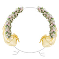 6.6ft White Circle Balloon Arch Stand, Metal Round Backdrop Frame for Wedding & Baby Shower