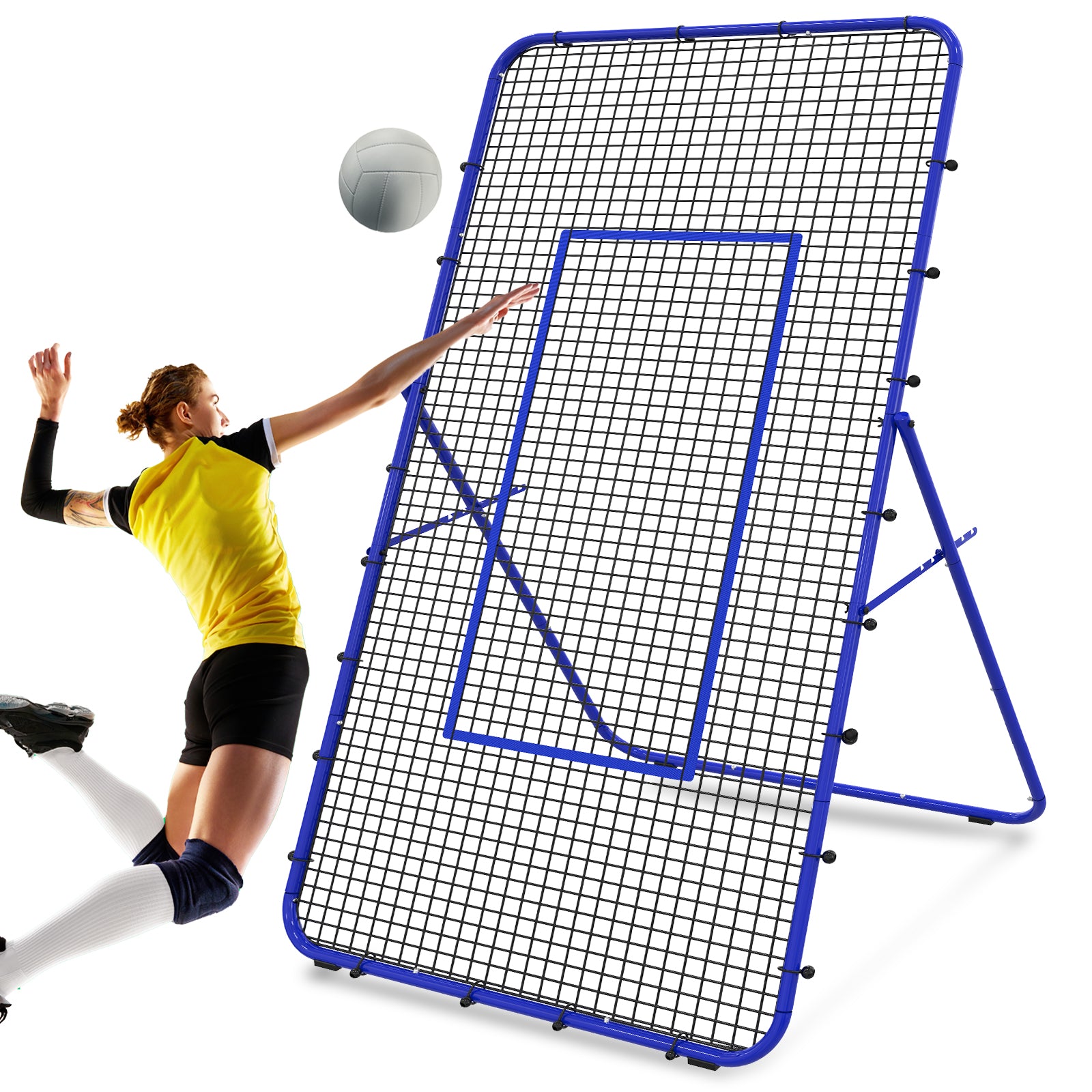 4ft Multi-Sport Rebounder | Adjustable Training Net for Volleyball, Baseball & Soccer