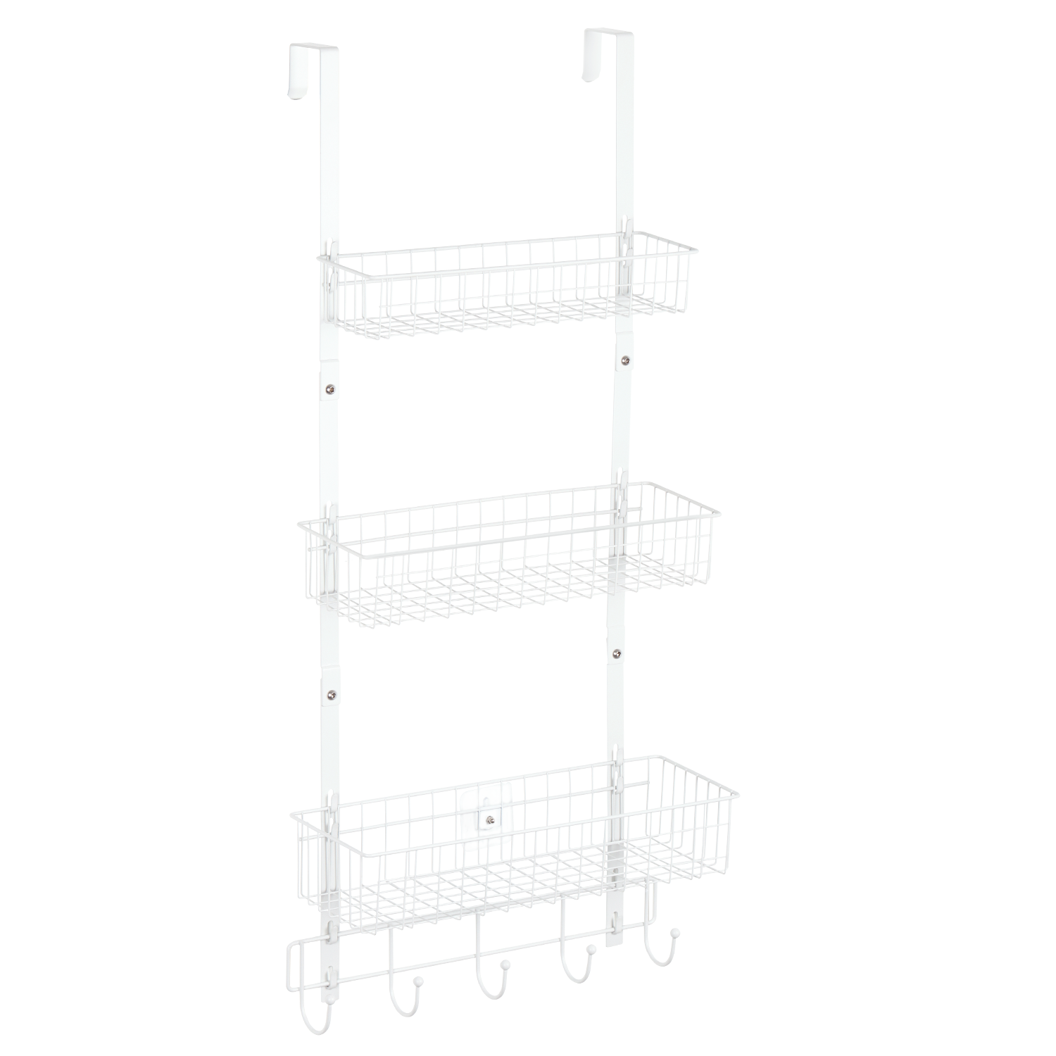 3-Tier Over-the-Door Organizer | Modular Pantry & Bathroom Storage Rack with Hooks