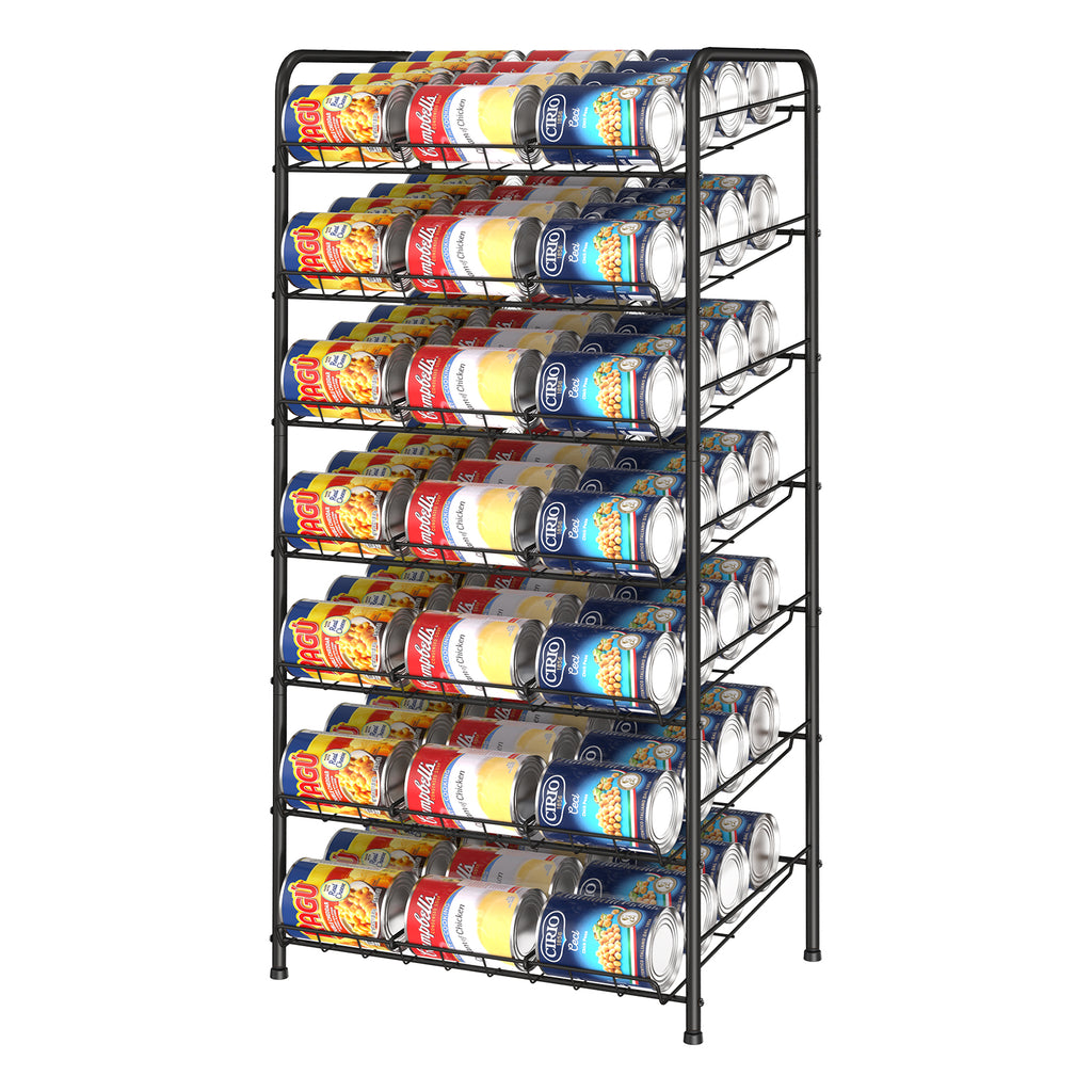 7-Tier Can Dispenser Rack - Rustic Brown Pantry Organizer Holds up to 84 Cans