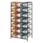 7-Tier Can Dispenser Rack - Rustic Brown Pantry Organizer Holds up to 84 Cans