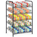 5-Tier Stackable Can Rack Organizer, Metal Pantry Can Storage Dispenser for Kitchen Cabinet