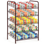 5-Tier Stackable Can Rack Organizer, Metal Pantry Can Storage Dispenser for Kitchen Cabinet