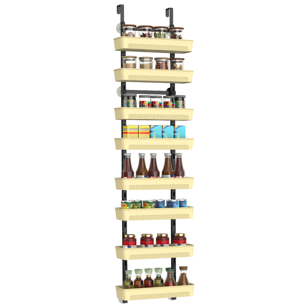 8-Tier Over The Door Pantry Organizer, Adjustable Metal Spice Rack & Storage for Kitchen
