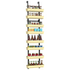 8-Tier Over The Door Pantry Organizer, Adjustable Metal Spice Rack & Storage for Kitchen